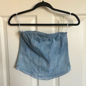ZARA Cropped Jean Tube Top